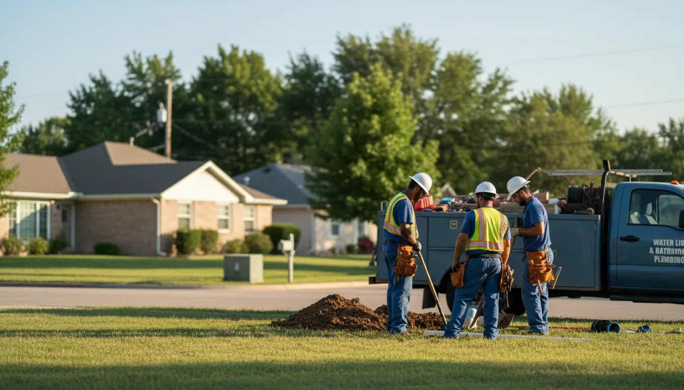 Residential water line and bathroom plumbing service in Danville, VA